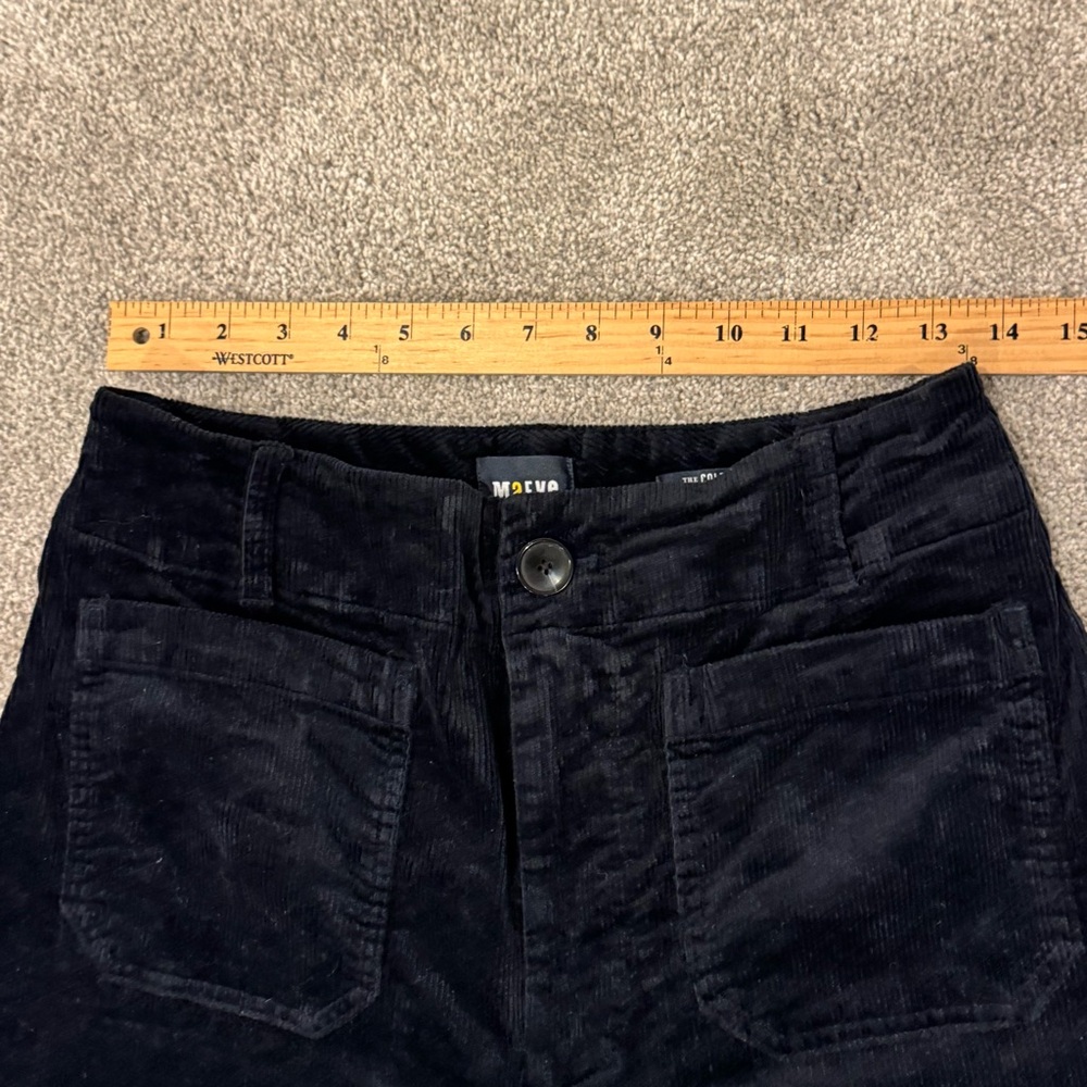 Anthropologie Maeve Colette Navy Blue Corduroy Cropped Wide Leg Pants size 29 - Picture 9 of 12